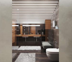 Ванная комната, дизайн проект, душевая, раковина, унитаз, гигиенический душ, пуфик, дизайн студия