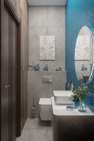 Ванная комната, дизайн проект, раковина, зеркало, унитаз, дизайн студия Васильевой Дарьи