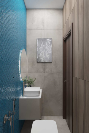 Ванная комната, дизайн проект, раковина, зеркало, унитаз, гигиенический душ, дизайн студия Васильевой Дарьи