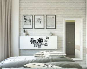 Спальня, дизайн проект, кровать, туалетный столик, зеркало, дизайн студия Васильевой Дарьи
