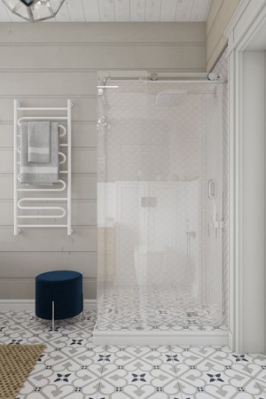Ванная комната, дизайн проект, душевая, полотенцесушитель, пуфик, дизайн студия Васильевой Дарьи