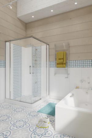 Ванная комната, дизайн проект, ванна, душевая, полотенцесушитель, дизайн студия Васильевой Дарьи