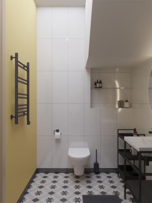 Ванная комната, дизайн проект, тумба с раковиной, зеркало, душевая, унитаз, полотенцесушитель, дизайн студия Васильевой Дарьи